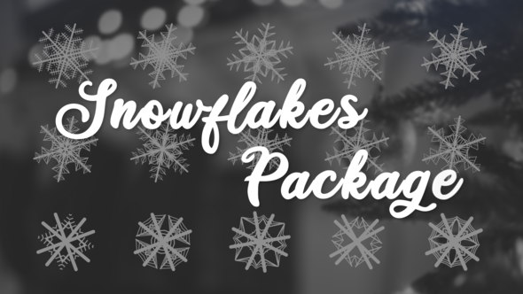 Snowflakes Pack Elements template preview