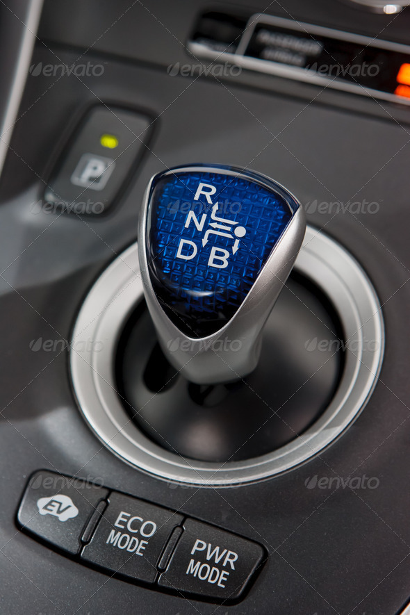 Hybrid car gear shifter Stock Photo by luisviegas PhotoDune