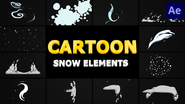 Cartoon Snow Elements | After Effects