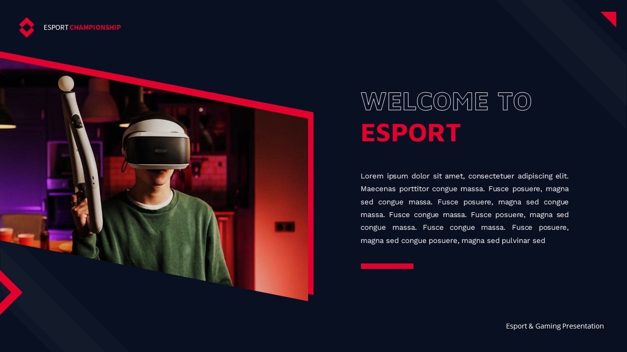 Fire Space - Esport & Gaming Google Slides Template, Presentation Templates