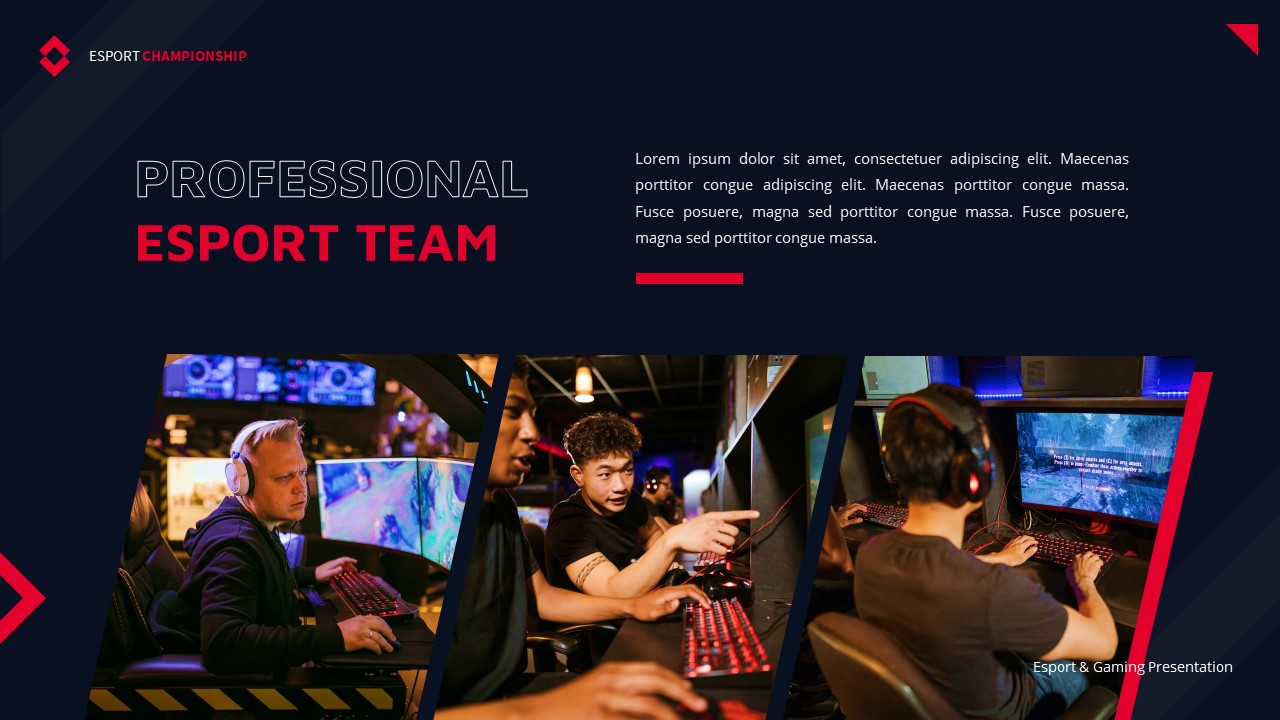 Fire Space - Esport & Gaming Google Slides Template, Presentation Templates