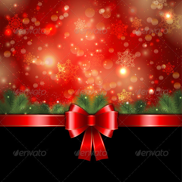 Christmas ribbon background - Christmas Seasons/Holidays