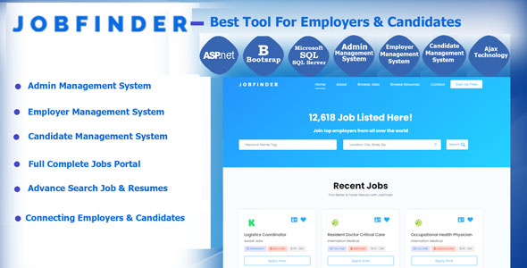 Job Finder - Recruitment Portal, Connect Candidate and Employers