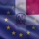 EU Dominican Republic Flag Loop Background 4K