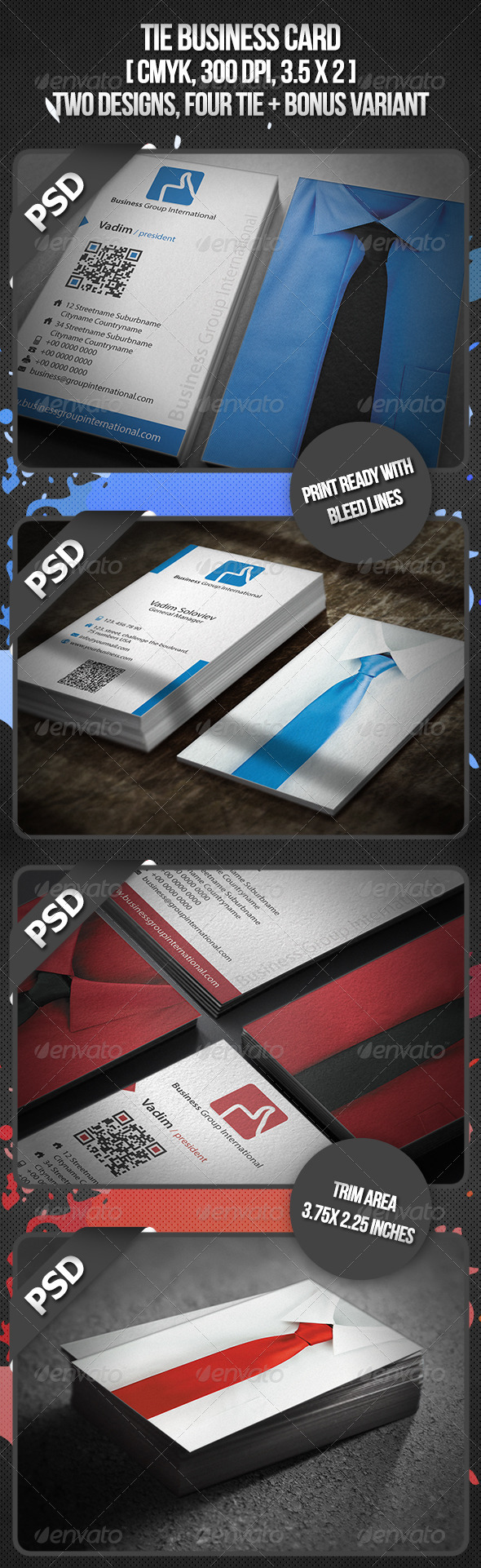 Tie Business Card - Corporate Business Cards