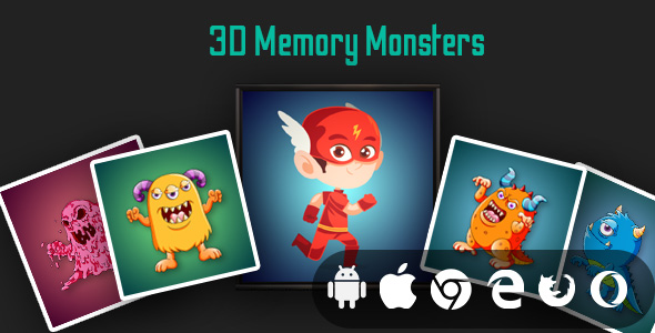 3D Memory Monsters - Cross Platform Educational Game