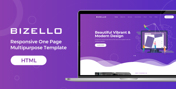 Bizello | Responsive One Page Multipurpose Template