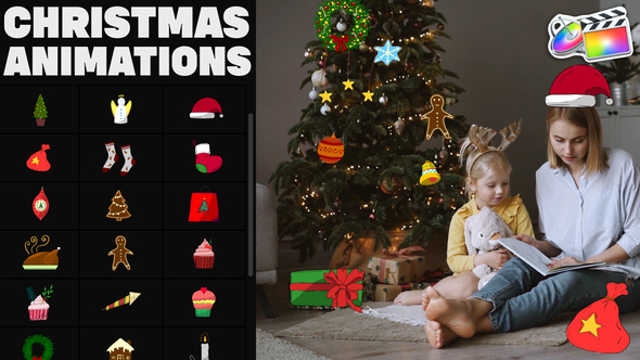 Hand-Drawn Christmas Icons for FCPX