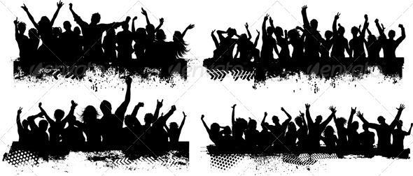 Grunge crowd scenes - People Characters