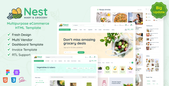 Nest - Multipurpose eCommerce HTML Template by alithemes | ThemeForest