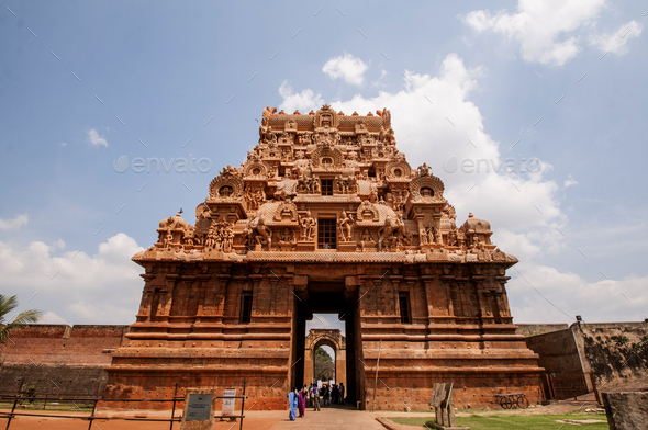 Brihadeeswarar Temple in Thanjavur, UNESCO World Heritage Site. Stock ...