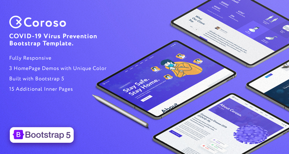 Coroso - Medical Health & Covid 19 Bootstrap5 Template