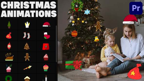 Hand-Drawn Christmas Icons for Premiere Pro