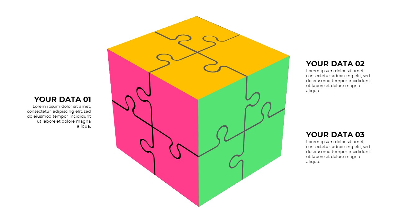 Puzzle Infographics Google Slides Template Diagrams by CiloArt