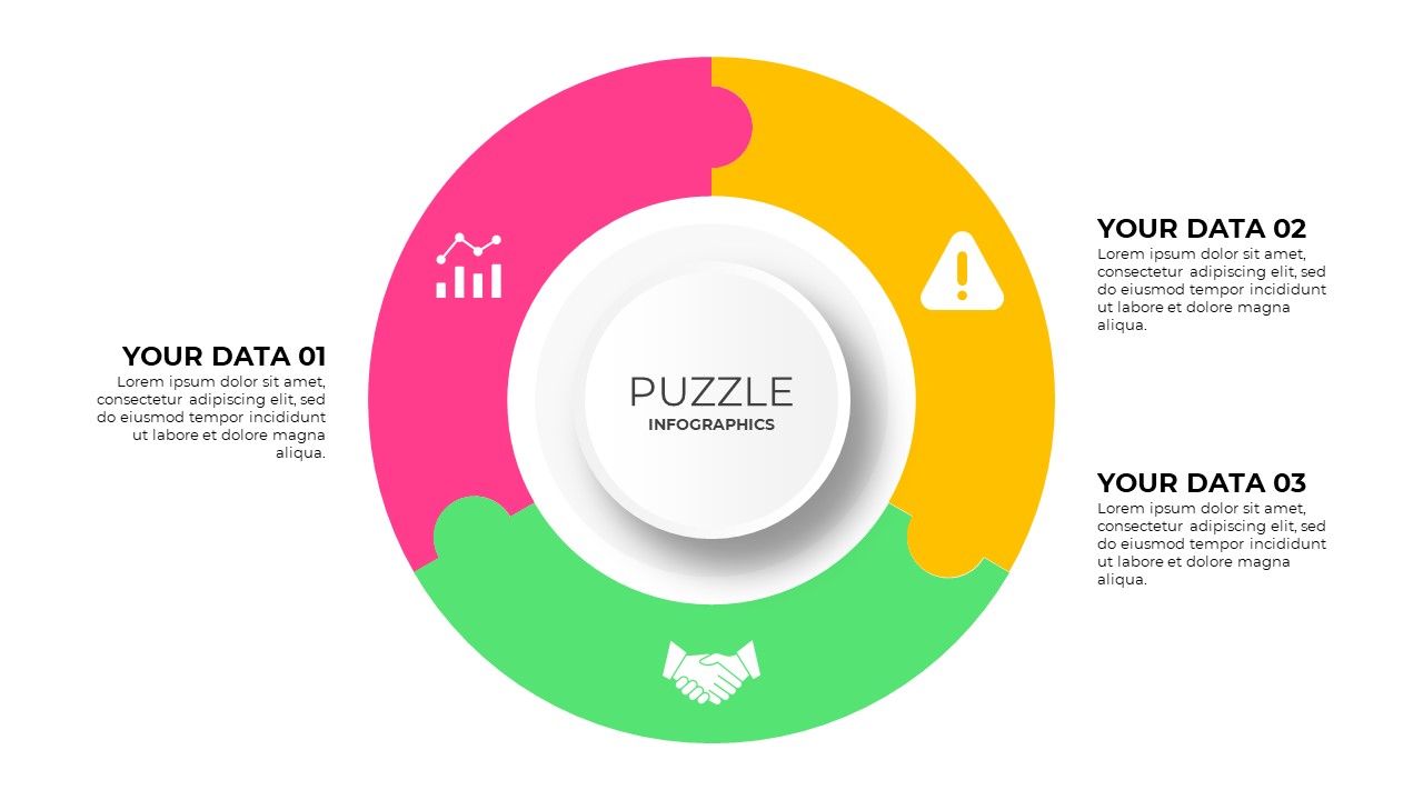 Free Puzzle infographics for Google Slides and PowerPoint