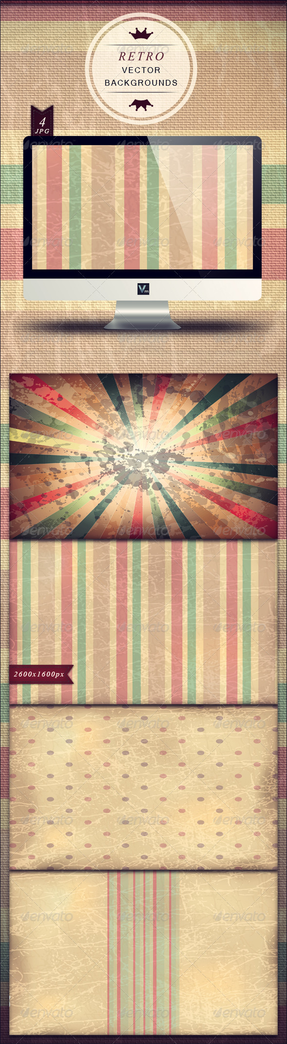 Retro Vector Backgrounds - Backgrounds Decorative