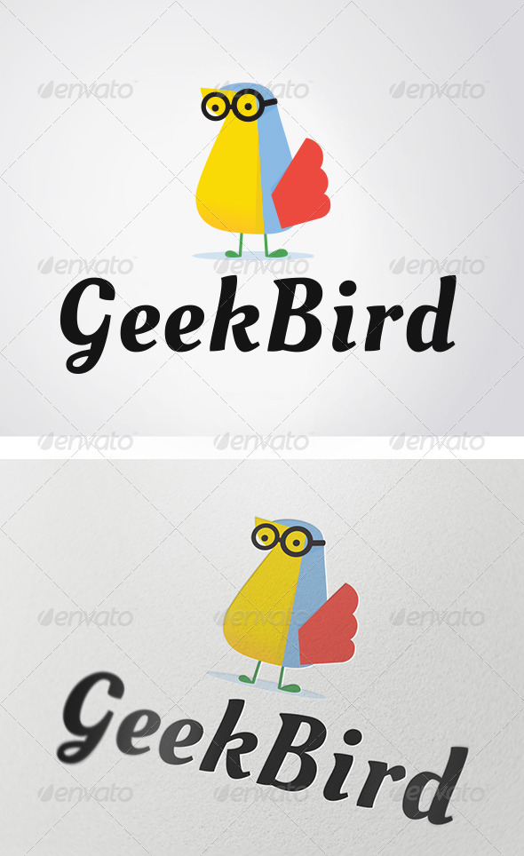 Geek Bird Logo - Animals Logo Templates
