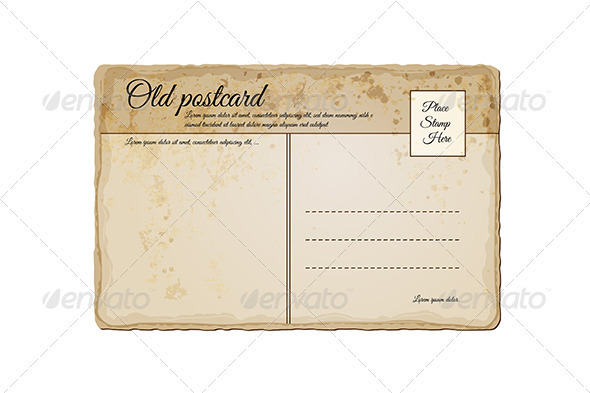 Old, Vintage Post Card - Retro Technology