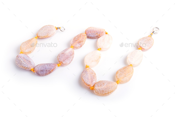 Colorful Beads On White Background. Stock Photo, Picture and