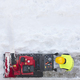 Worker cleaning snow on the sidewalk with a snowblower. Maintenance - PhotoDune Item for Sale