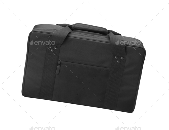 black canvas messenger or laptop bag Stock Photo by ozaiachin | PhotoDune