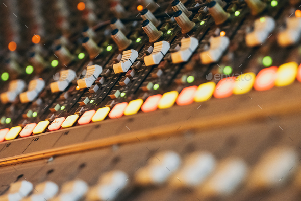 Equalizer instrument in a studio - Stock Photo - Images