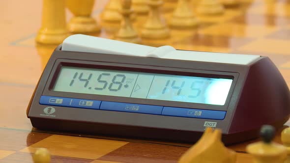 Chess Game, Chess Move, Man Playing Wooden Chess Pieces alt