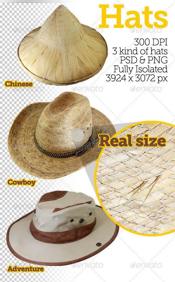 Hats - Clothes & Accessories Isolated Objects