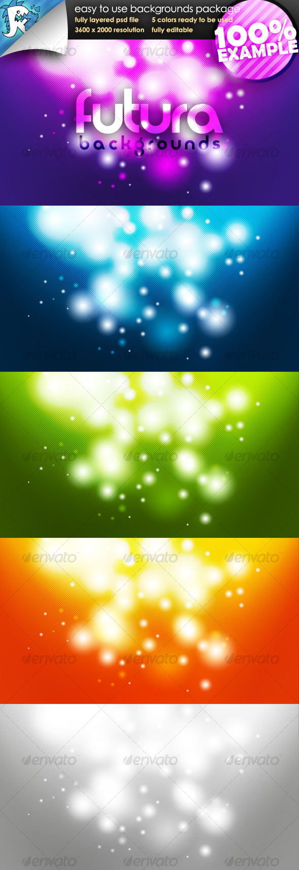 Futura Glow - Easy to use Backgrounds - Backgrounds Graphics