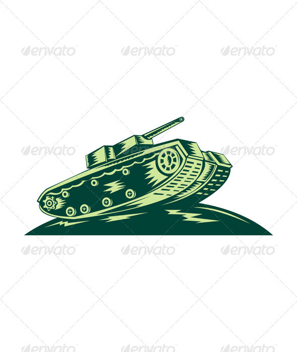 World War Two Battle Tank - Man-made Objects Objects