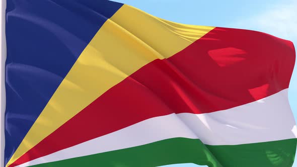 Seychelles Flag Looping Background