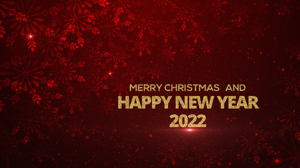 Red Merry Christmas Wishes Video Displays template preview