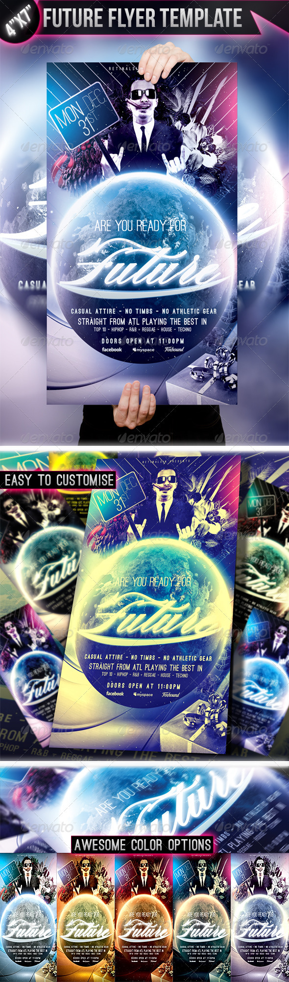 Future Flyer Template - Clubs & Parties Events