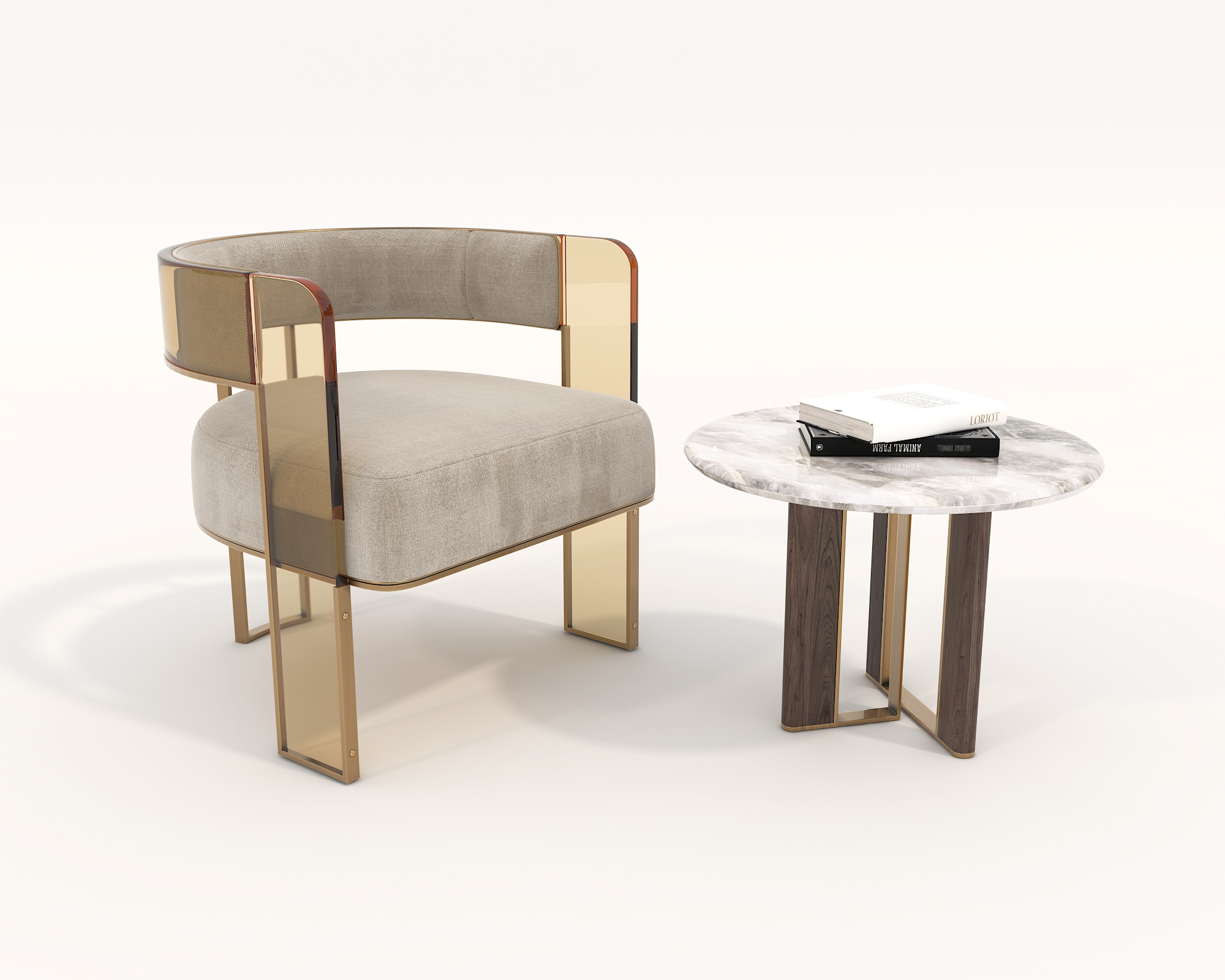 Contemporary Chair and Coffee Table 6 by nhattuankts 3DOcean