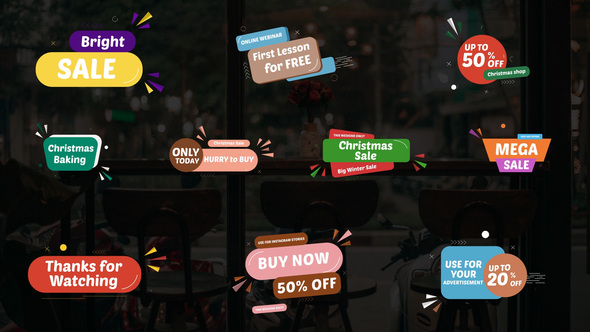 Christmas Mega Sale Titles || After Effects Video Displays template preview