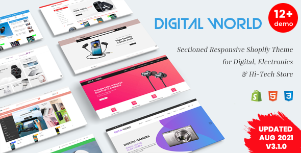 Digital World - Sectioned Responsive Shopify Theme for Electronics & Hi-Tech Store