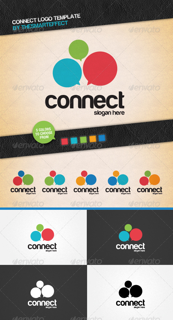 Connect Logo Template - Letters Logo Templates