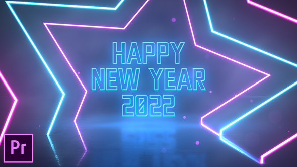 Neon Party New Year Wishes - Premiere Pro