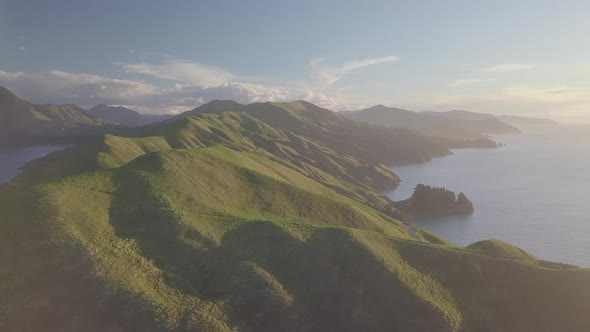 New Zealand landscape aerial