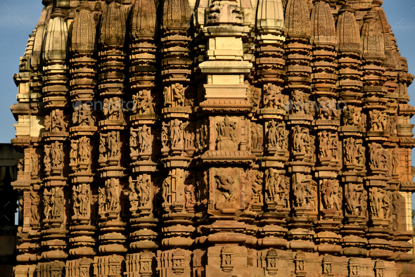 Sculpture on Lakshmana temple, Khajuraho, Madhya Pradesh, India, Stock Photo, Picture And Rights Managed Image. Pic. YP9-1576993 | agefotostock