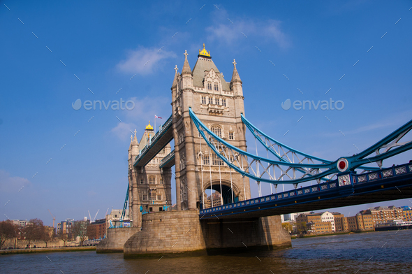 Tower Bridge, landmark and tourist attraction, London, England