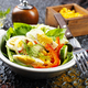 Salad with boiled egg, pepper, arugula and corn - PhotoDune Item for Sale