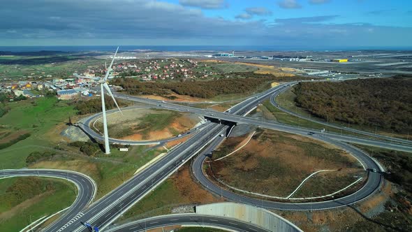 Crossroad Road And Windmill alt