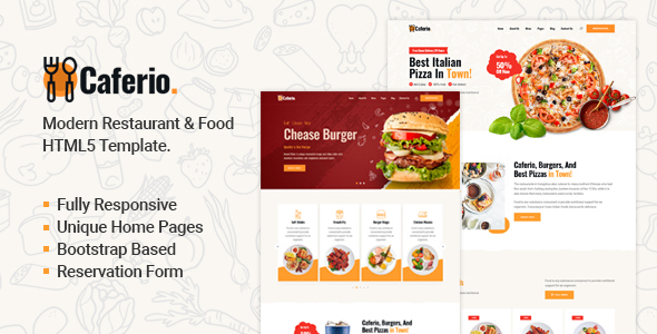 Caferio - Restaurant & Cafe HTML Template