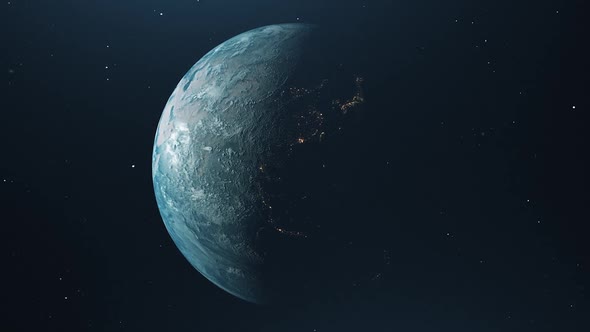 Realistic Planet Earth in Space