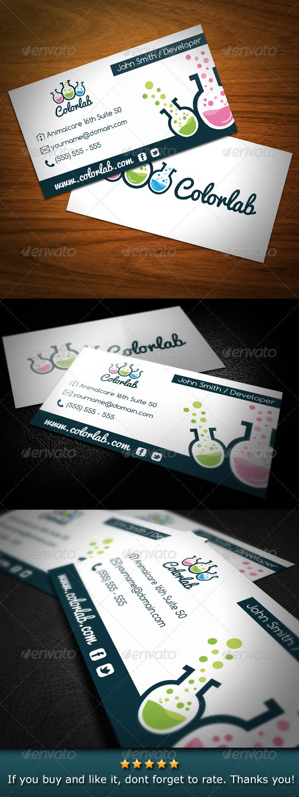 Color Lab Creative Studio Business Card - Creative Business Cards