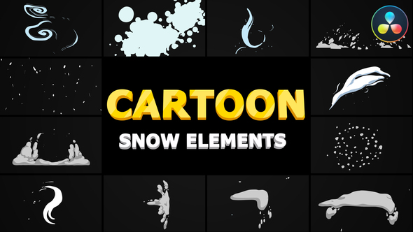 Cartoon Snow Elements | DaVinci Resolve