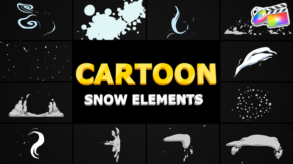 Cartoon Snow Elements | FCPX