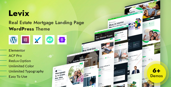 Levix - Mortgage Landing WordPress Theme