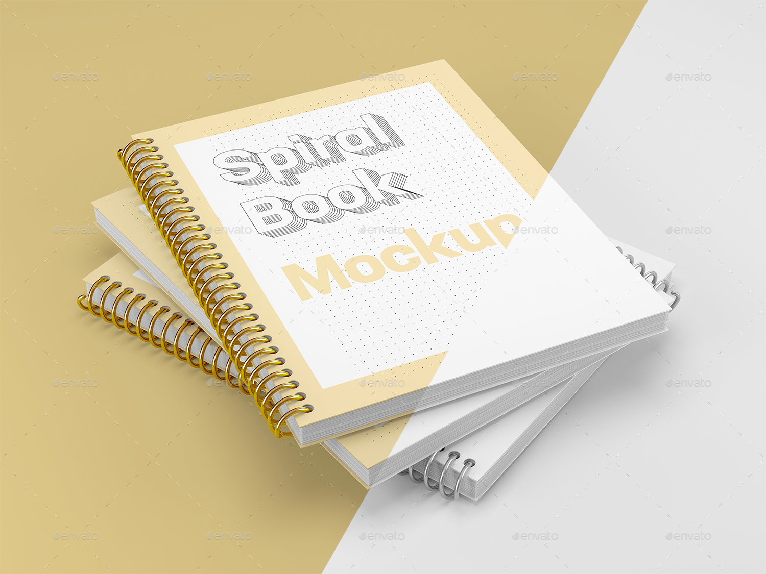 Spiral Book Cover Mockup